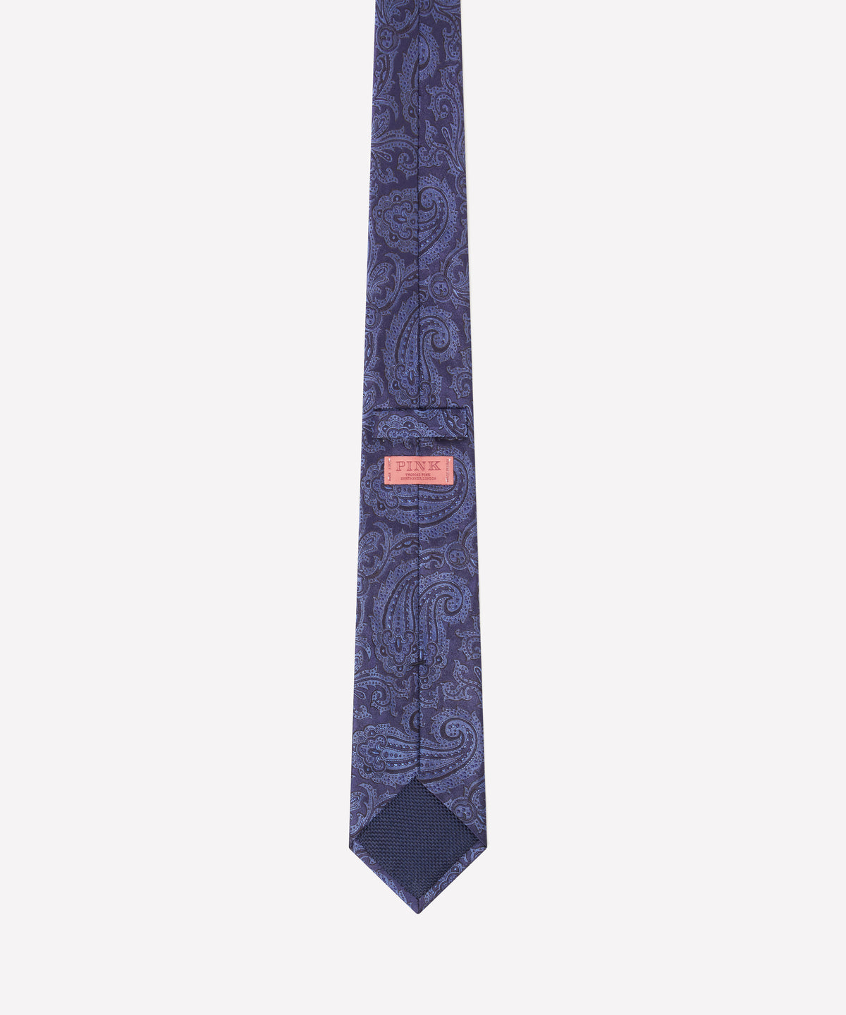 Navy & Blue Contrast Paisley Silk Tie