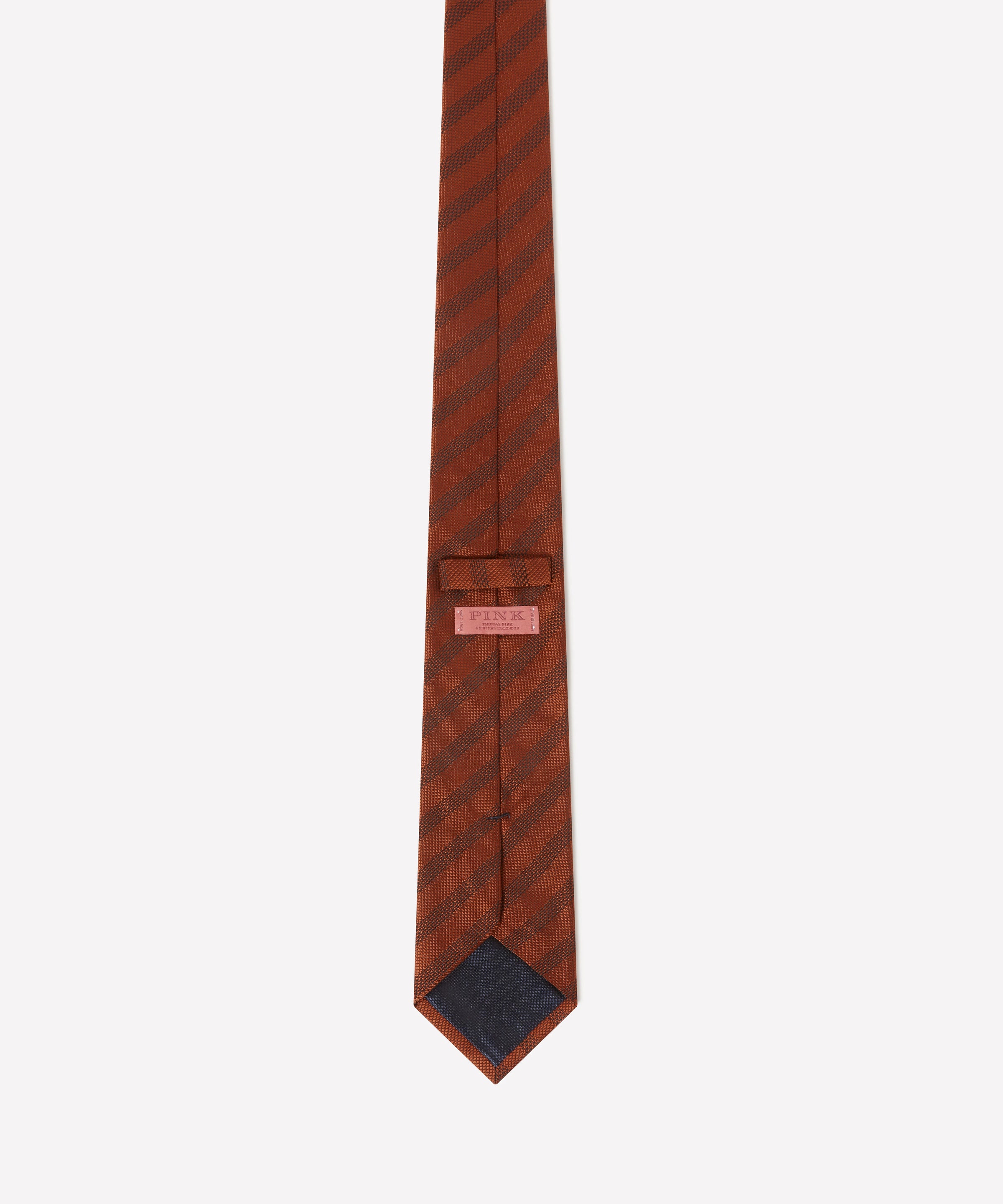 Brick Tonal Striped Silk Tie
