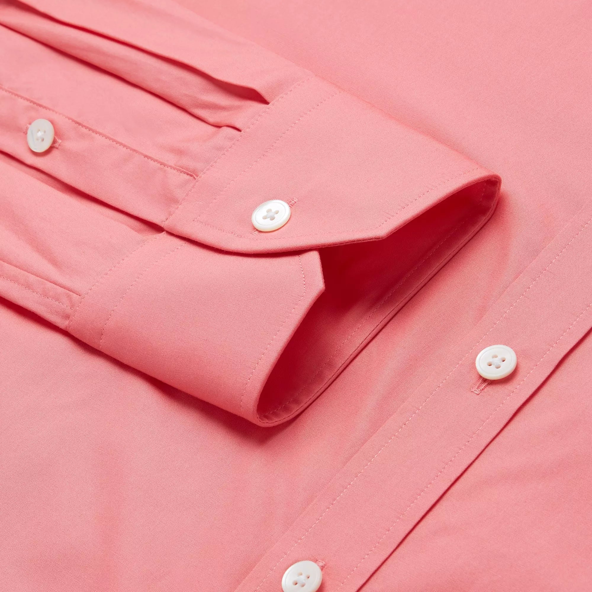 Coral Pink Tailored Fit Superior Solid Plain Formal Shirt