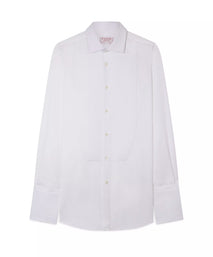 White Tailored Fit Double Cuff Marcella Twill Evening Shirt