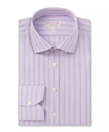 Lilac & White Tailored Fit Supraluxe Multi Stripe Formal Shirt