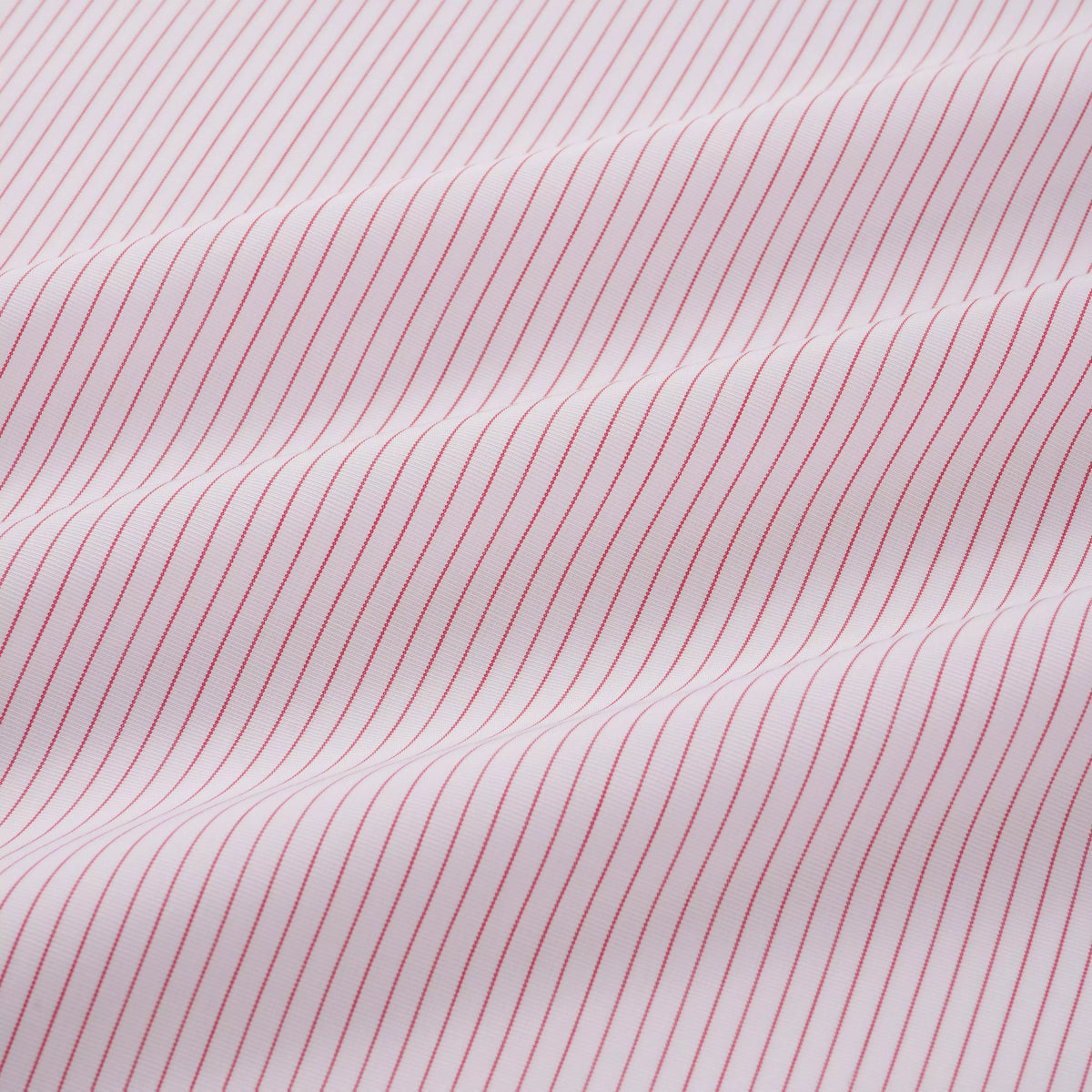 Deep Pink & White Tailored Fit Formal Red Biro Stripe Shirt