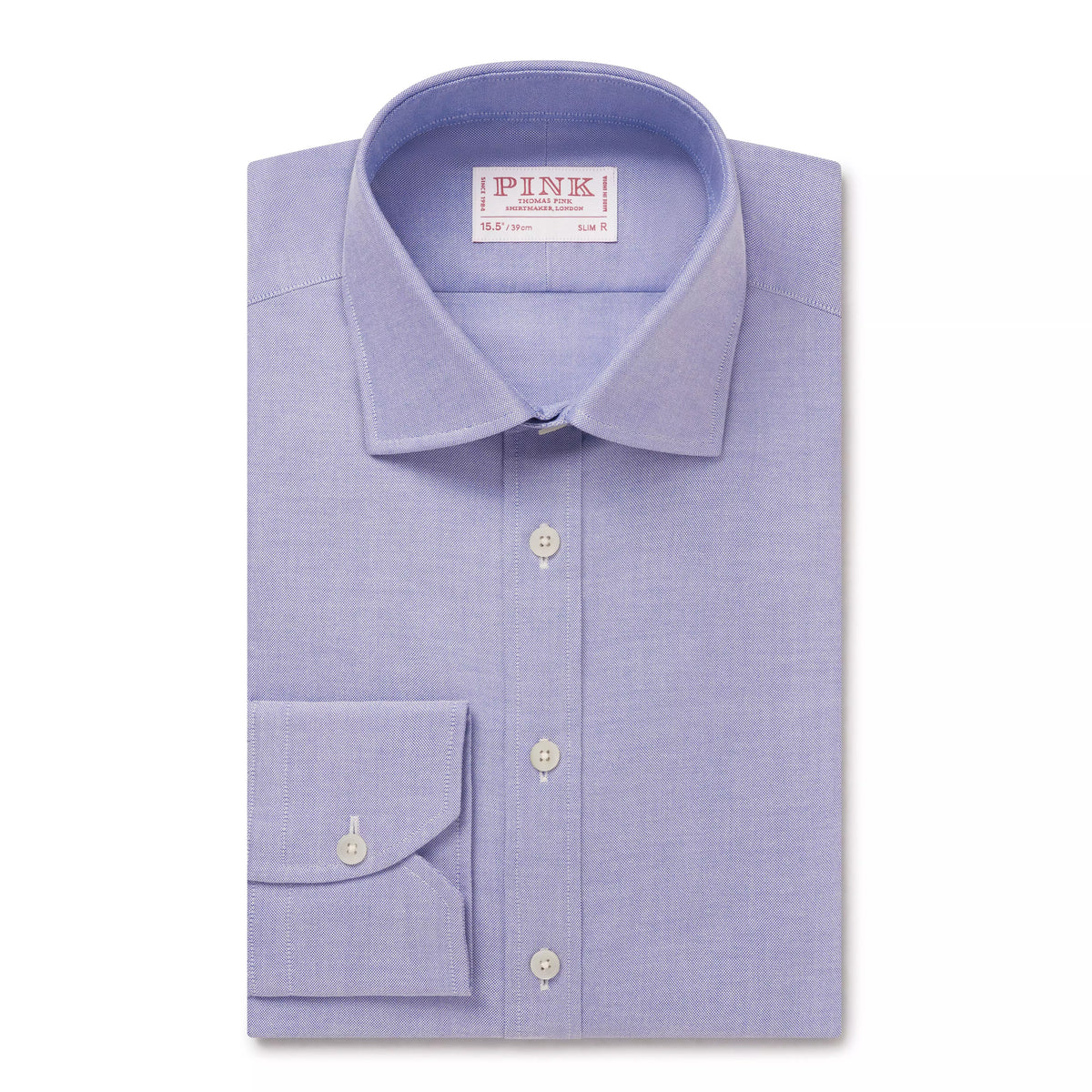 Blue Slim Fit Open Weave Oxford Formal Shirt